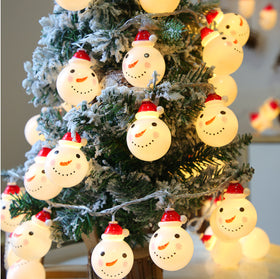 Snowman Christmas String Lights