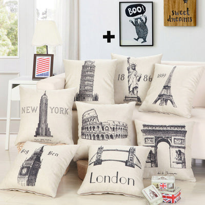 Vintage Cityscape Pillow Cover

Urban Skyline Decorative Pillow

Travel-Themed Throw Pillow

Soft Cotton Linen Cushion Cover

pillow cover

Modern Home Decor Pillow

Luxury Sofa & Bed Pillow Covers

London Paris New York Cushion

Famous Buildings Pillowcase

European & American Landmarks Decor

City Landmark Pillow Covers